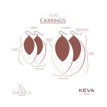 Load image into Gallery viewer, Scalloped in Red with Brown Fringe Layered Earrings

