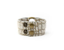 Load image into Gallery viewer, Metallic Stones Leather Cuff
