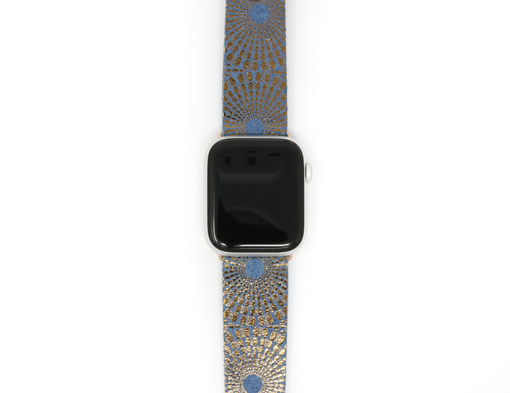 Starburst Blue and Bronze Watch Band