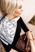 Load image into Gallery viewer, Woman wearing Future is Bright Scarf as a fashion neck tie
