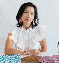 Load image into Gallery viewer, Spread your Wings Leather Earrings | Hand-Painted by Eunice Li

