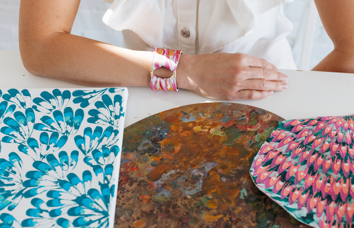 Spread Your Wings with Pink Layered Earrings | Hand-Painted by Eunice Li