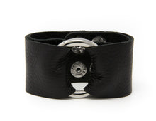 Load image into Gallery viewer, Classic Black Leather Cuff
