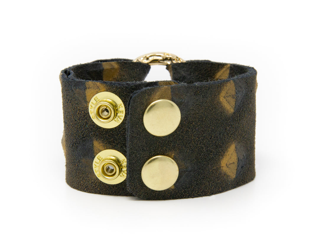 Tino Black Leather Cuff