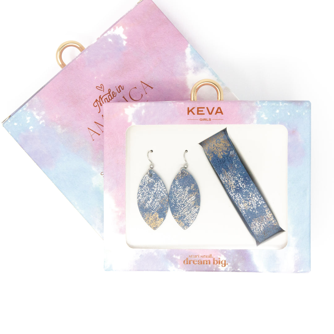 Maymont KEVA Girls Earring and Wrap Bracelet Set