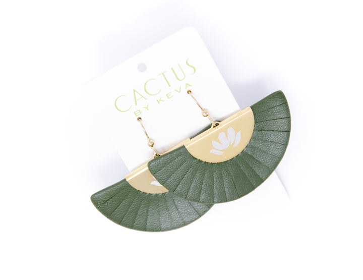 FanFare CACTUS Earrings in Green