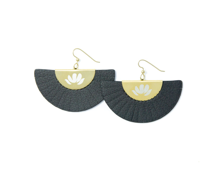 FanFare CACTUS Earrings in Black