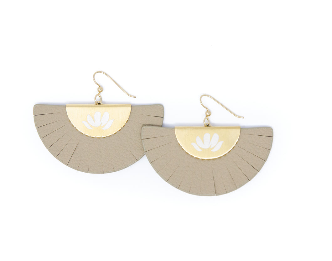 FanFare CACTUS Earrings in Taupe
