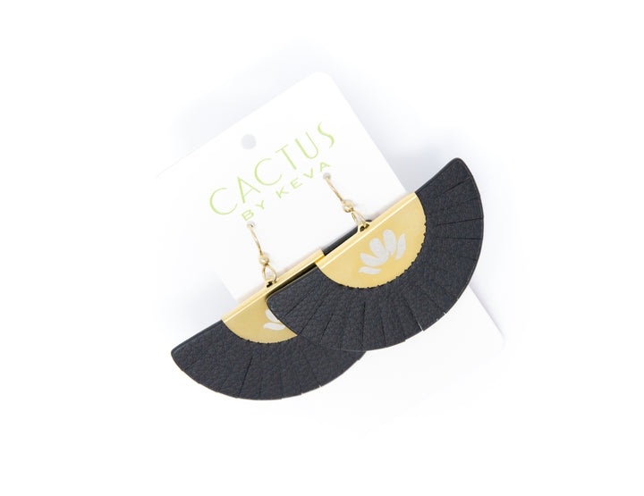 FanFare CACTUS Earrings in Black